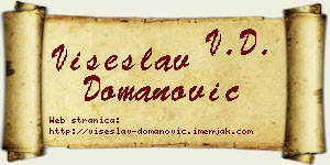Višeslav Domanović vizit kartica